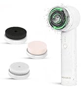 DOCOCO Facial Cleansing Brush, Electric Face Scrubber with 2 Rotational Directions, 3 in 1 Facial...