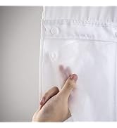 River Dream Plastic(PEVA) Snap in Shower Curtain Liner Replacement with Magnets Removable Liner (...