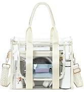 getgto Clear Bags for Women Tote Bag, Crossbody Bag, Stadium Approved Clear Purse for Sports Even...