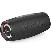 ZEALOT 50W Bluetooth Speaker, Wireless Speakers IPX7 Waterproof Loud Bluetooth Subwoofer Speaker ...