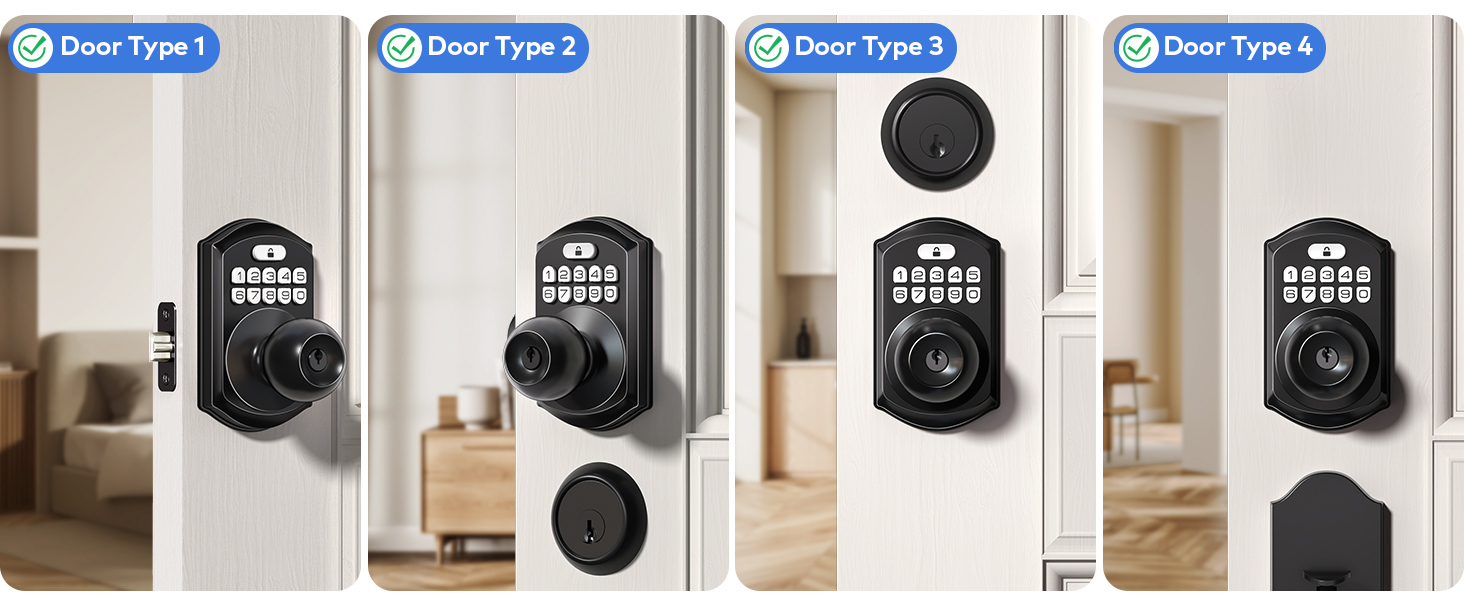 Works seamlessly with various deadbolts in placements, offering hassle-free setup for your door.