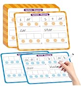 Edumix 12 Pack Double Sided Syllable Dry Erase Board,12" x 9" Multiplication Flash Cards,Phonics ...