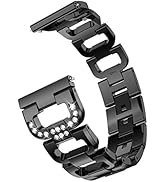 KOMI Compatible with Samsung Gear S3 Frontier/Classic Watch Band, 22mm Metal Alloy Crystal Rhines...