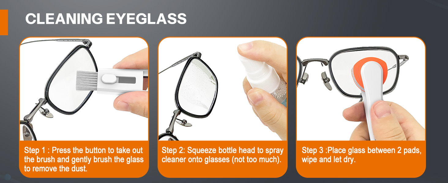 portable eyeglass cleaner