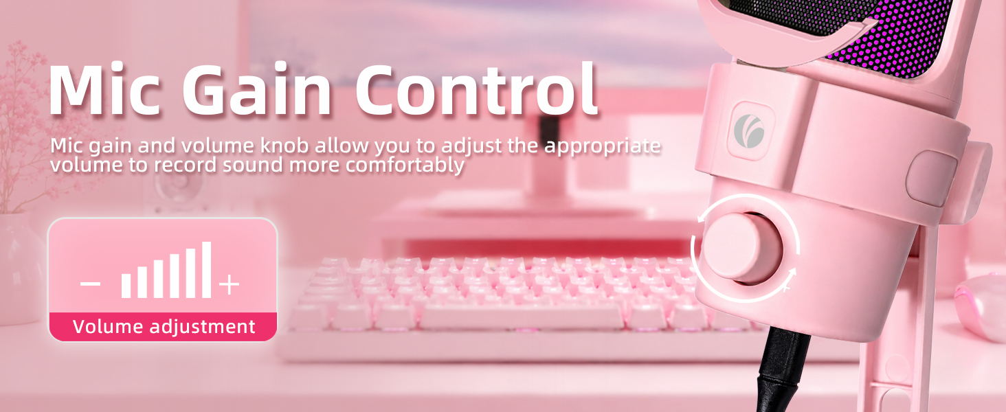 Gaming Microphone Pink