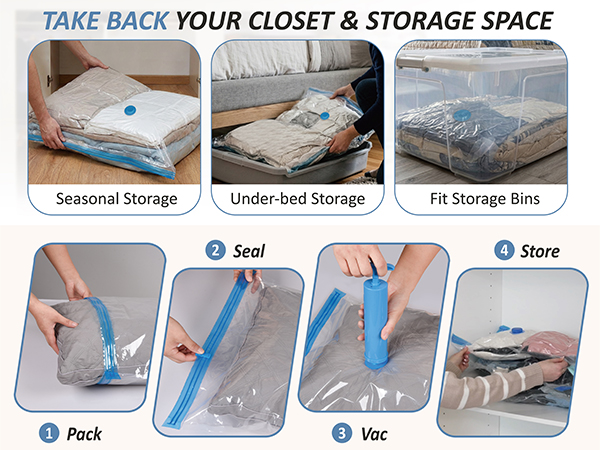 vacuum storage bags small and medium