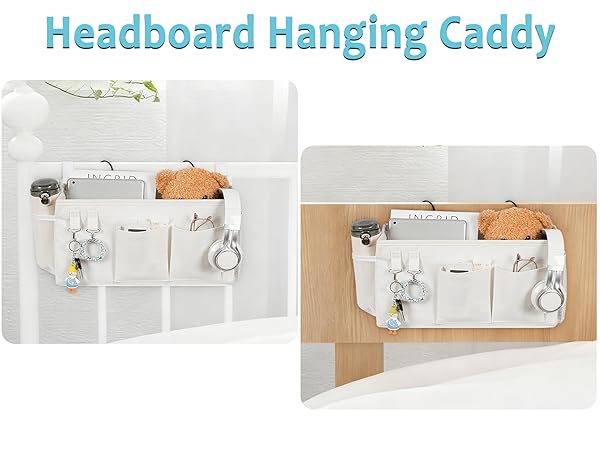 Headboard hanging caddy