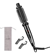 LOVANI Mini Travel Hair Curling Iron Brush,Dual Voltage Portable Ceramic Ionic Anti-Scald 3/4 Inc...