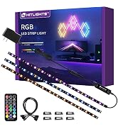 Hitlights LED Strip Lights 3 Pcs 1.64FT RGB Small LED Light Strips Kit Dimmable RGB 5050 Color Ch...