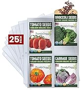 Performore 4 Pocket Garden Seeds Storage Clear Sheet Protectors, Card Protectors, Each Pocket Mea...