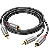 Ubramac RCA Cable, 2RCA Male to 2RCA Male Stereo Audio Cable Gold Plated Car Audio Subwoofer Adap...