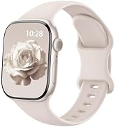 Silicone Sport Band Compatible with Apple Watch Bands for Women Men | Soft Wristband 40mm 38mm 41...