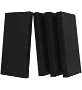 UMIACOUSTICS 4 PCS Acoustic Panels with Hanging Hardware, 2” Thick Fiberglass Sound Proof Panels ...