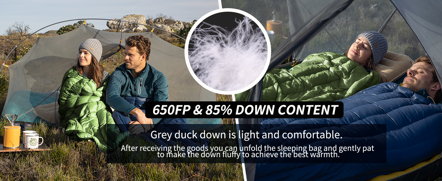 Down sleeping bag