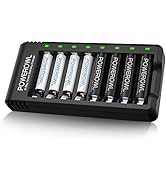 POWEROWL High Capacity Rechargeable AA and AAA Batteries with Battery Charger (USB Fast Charging,...