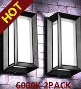 LEDMO 2 Pack LED Outdoor Porch Modern Wall Light with American mounting Plate Wall Mount LED Wall...