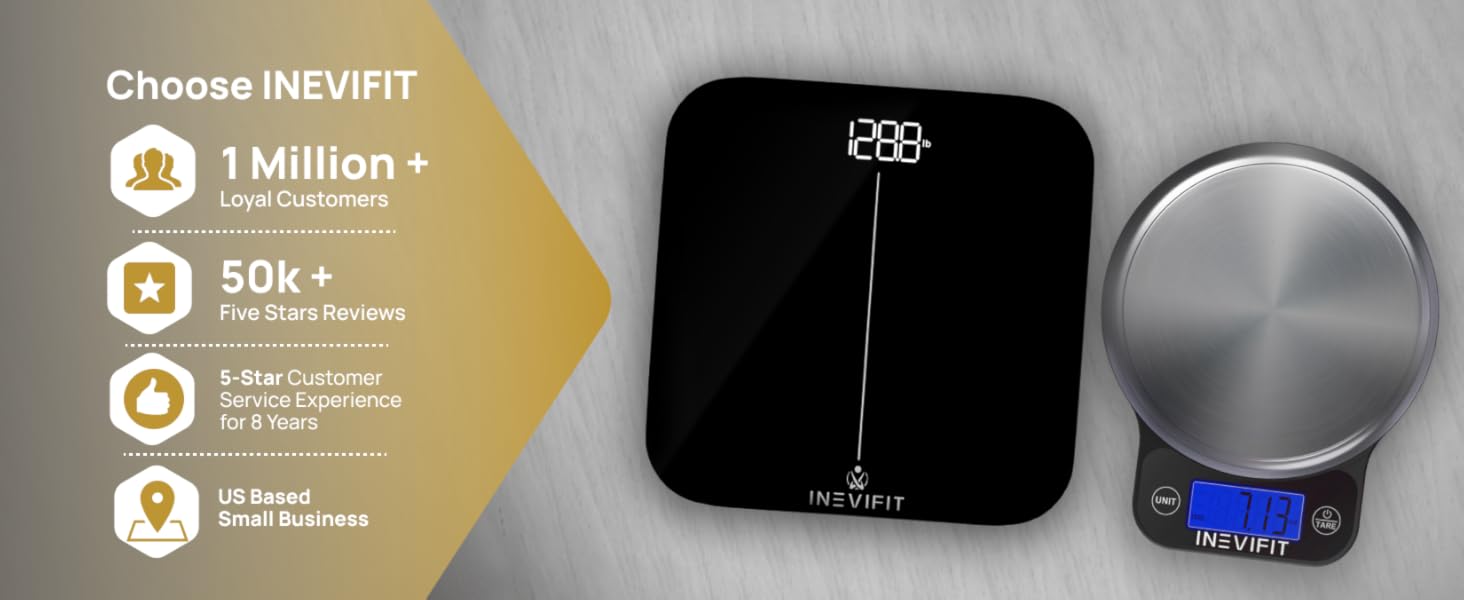 I-BS005 - INEVIFIT - Best Digital Bathroom Scale - Premium A+