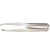 Creative Led Light Eyelash Eyebrow Hair Removal Stainless Steel Make Up Tweezer Durability and pr...