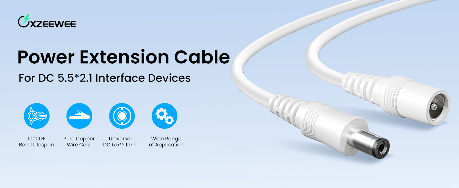 DC Extension cable for 5.5*2.1mm interface devices
