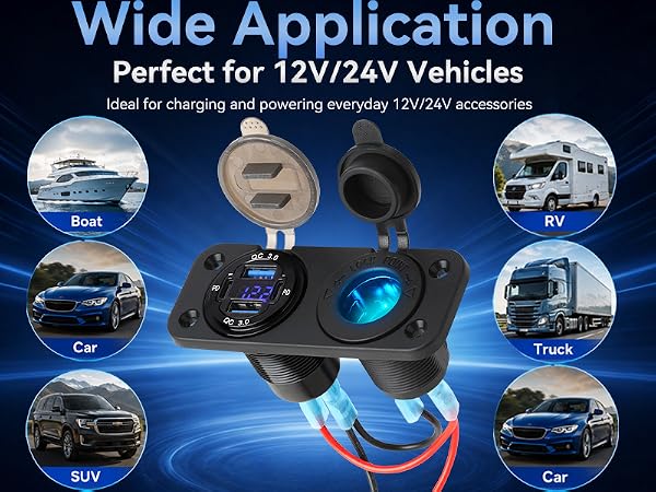usb cigarette lighter socket