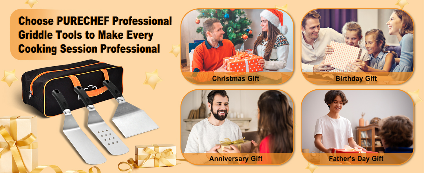 Perfect Gift teppanyaki griddle tools as your Fathers Day, Thanksgiving or Christmas gift!