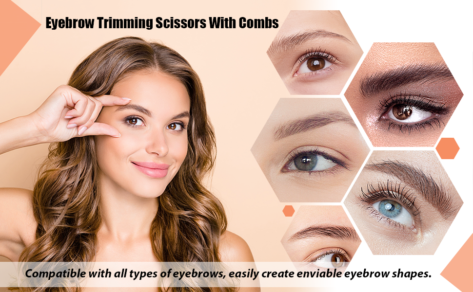 eyebrows trimming scissors with comb