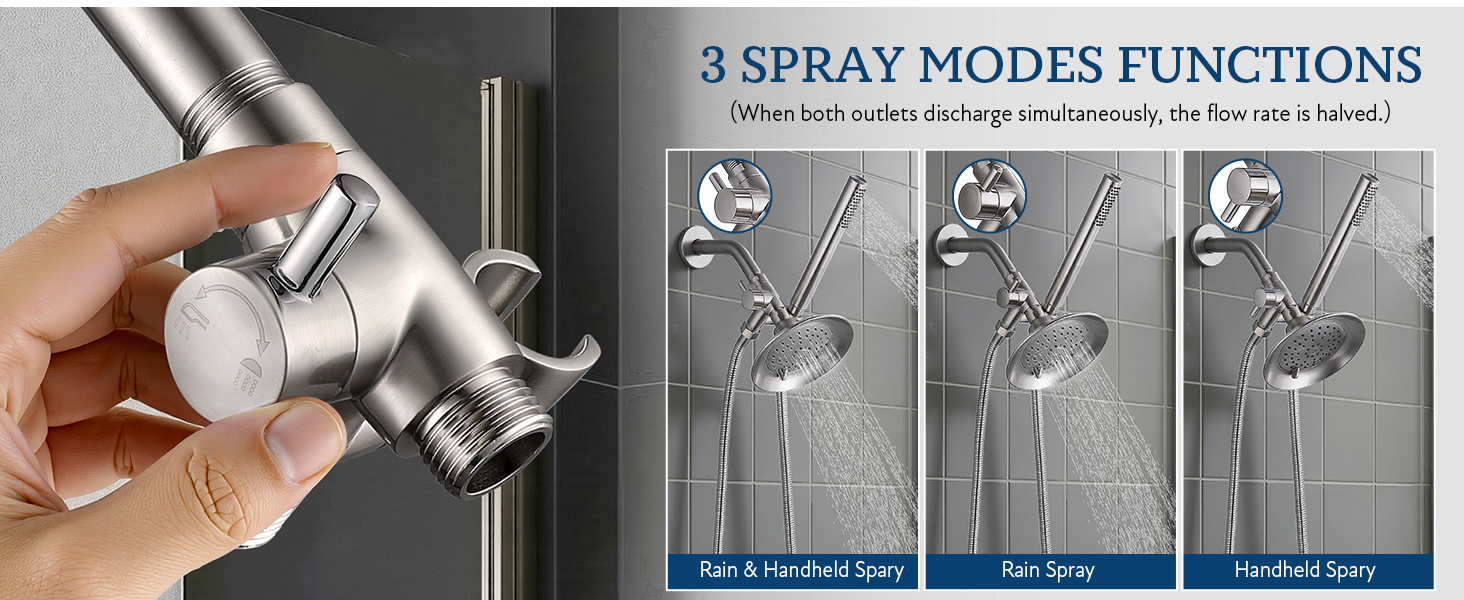 3 SPRAY MODES DIVERTER