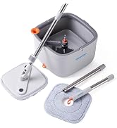 MarvelSpin Mop and Bucket Set - 2.5L Bucket Capacity, 60-Inch Pole - Spin Microfiber Mop & Bucket...