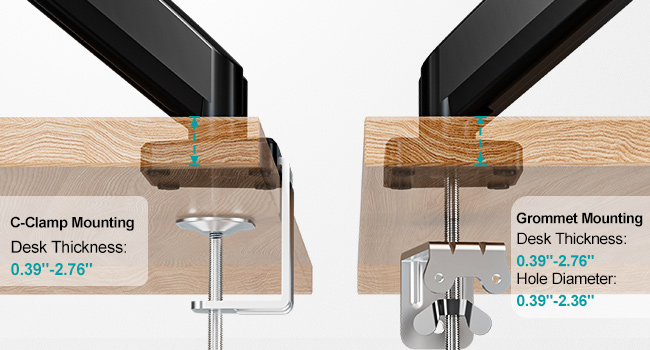 dual monitor desk mount