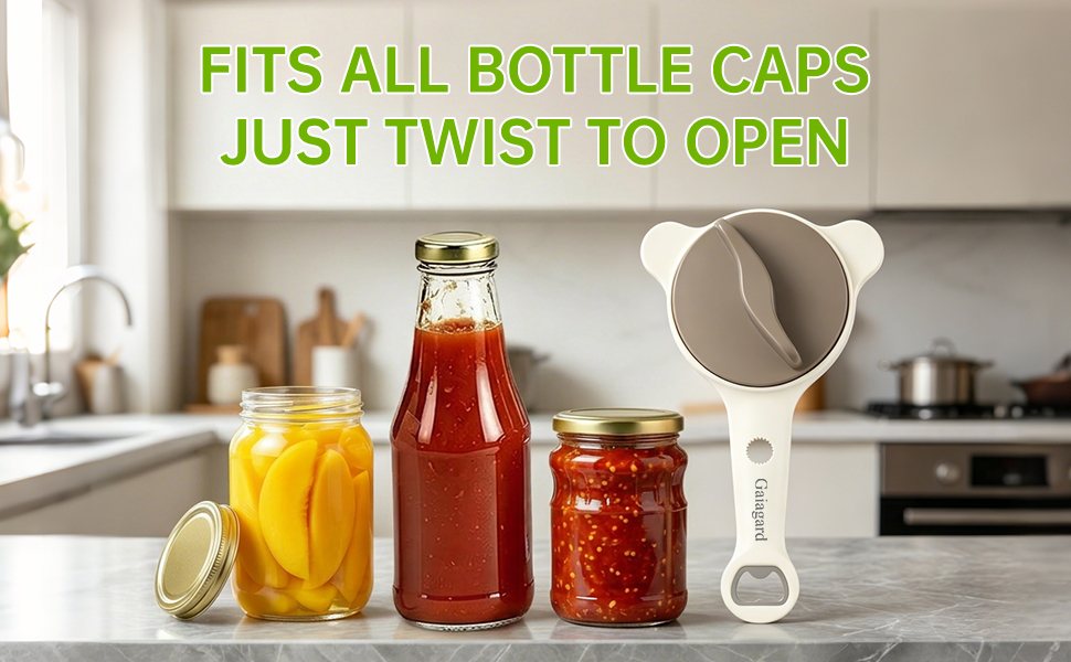 FITS ALL BOTTLE CAPSJUST TWIST TO OPEN