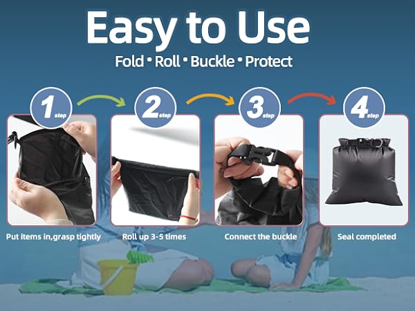 ILZAR 3PCS Waterproof Dry Bags