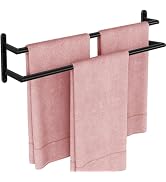 JIAPAIDUO Double Towel Bar, 24Inch Towel Rack for Bathroom, Stainless Steel Double Bath Towel Bar...