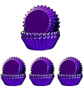 Purple Foil Cupcake Liners For Baking 300pcs Baking Cups Thick & Sturdy, Oil Resistance,Muffin Li...