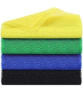 4 Pcs African Exfoliating Net, African Net Sponge Bath Net Washcloth Body Scrubber Skin Smoother ...