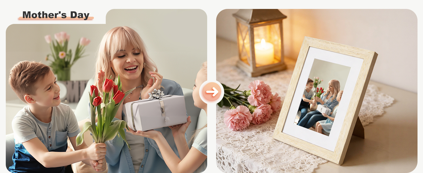KINLINK Solid Wood Picture Frame is the perfect choice as a Day gift for your loved