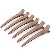 AIMIKE Extended Sectioning Hair Clips w/Built-in Silicone Band, 4.8" No-Crease Non-Slip Hair Styl...