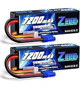 Zeee 3S Lipo Battery 7200mAh 11.1V 80C with EC5 Connector Hard Case Battery Compatible with RC Ca...