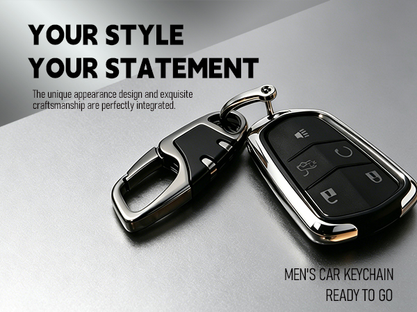 This stylish key chain is designed for men to store car, work and home keys.