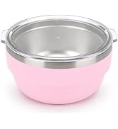 Sursip 32oz Double-Wall Insulated Stainless Steel Bowl with Lid | Reusable Lunch Salad Container ...