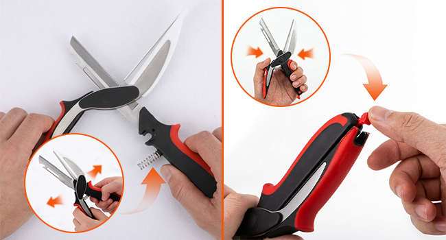 cutting board scissors 2 in 1 kitchen scissors for food kitchen scissors with cutting board