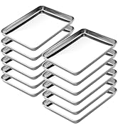 CEKEE Baking Sheet Set of 12, Stainless Steel 16 Inche Cookie Sheets for Baking, Baking Sheet Pan...