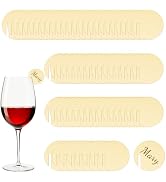 HOBBIESAY Acrylic Circle Drink Tags Wine Glass Disc Blank Party Drink Tag Circles Drinking Tags A...