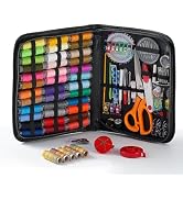 TYRRHHIR Sewing Kit, Needles, Scissors, Threads, Buttons, Pins, Tape Measure, Sewing Gifts for Ad...