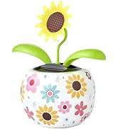 Kryoflare Solar Powered Dancing Sunflower, Car Dashboard Decorative Ornament, Office Desk Decorat...