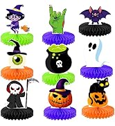 Halloween Honeycomb Centerpieces - Pack of 9 | Halloween Centerpieces for Halloween Table Decorat...