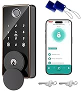 Keyless Entry Door Lock, Biquole Smart Lock with App Control, Fingerprint Door Lock, Electronic K...