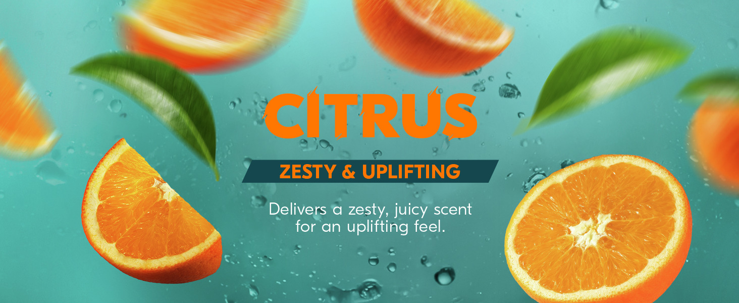 Delivers a zesty, juicy scent for an uplifting feel