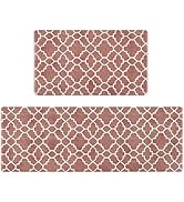 FRESHMINT Kitchen Mat Set of 2, Anti-Fatigue Cushioned Kitchen Mats for Floor, Waterproof Non Sli...