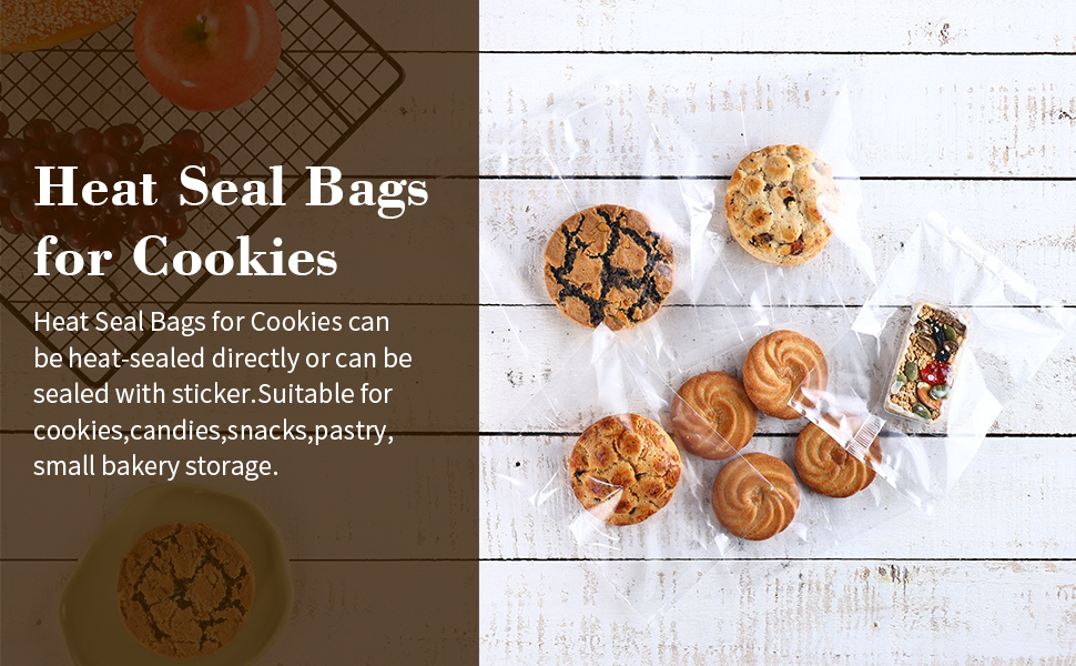 Transparent Heat Seal Bags for Cookies