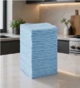 S&T INC. Microfiber Cleaning Cloth, 100 Pack, 11.5" x 11.5", Light Blue | Bulk Cleaning Cloth for...